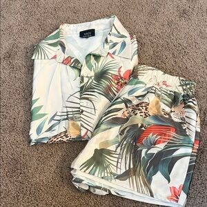 Vici Tiger Tropical Top + Short Set